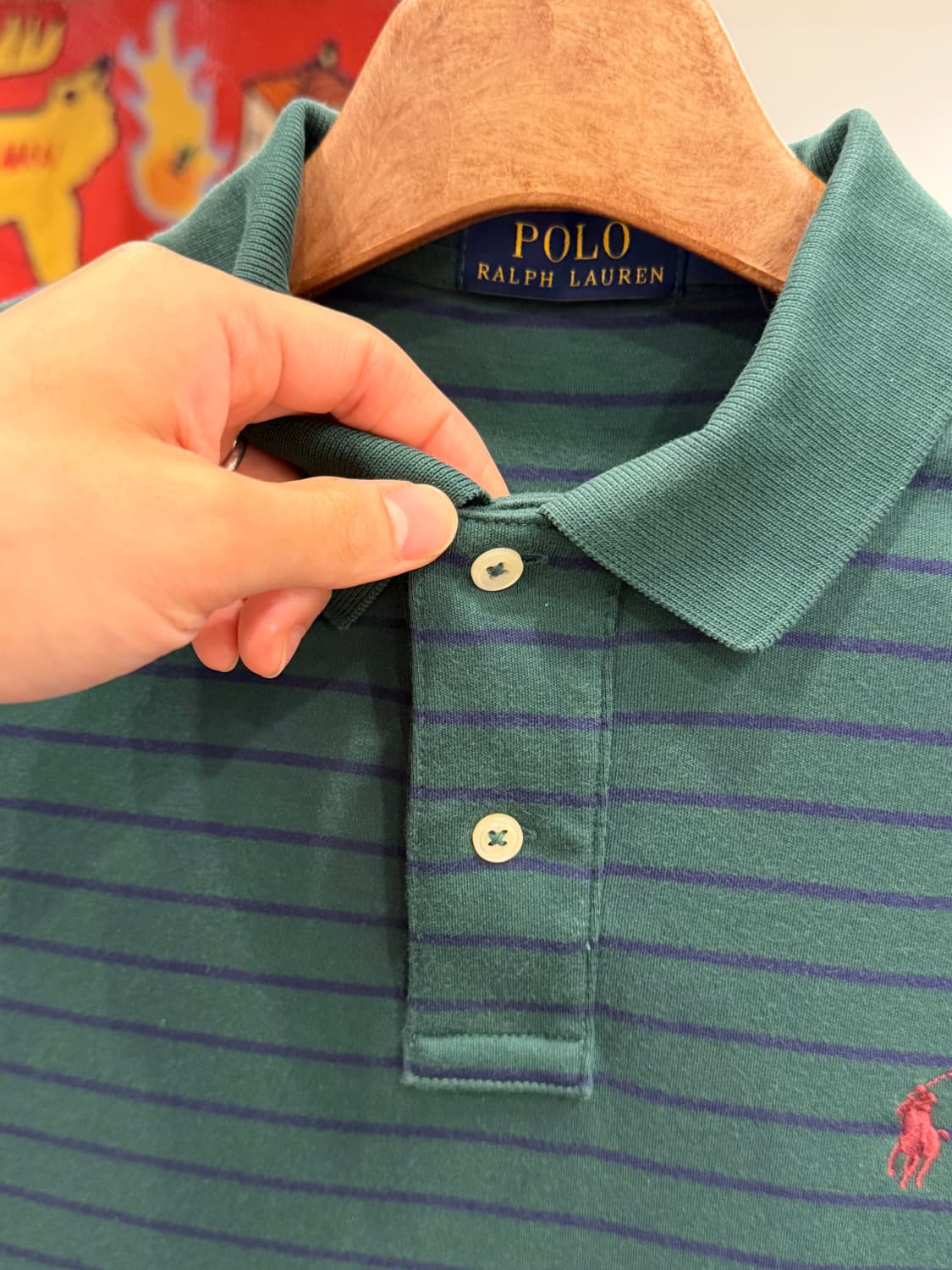 Polo RL 폴로 랄프로렌 스트라이프 pk 반팔 티셔츠 (green) 상품이미지3