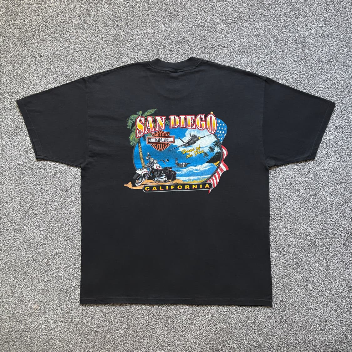 90s 빈티지 할리데이비슨 플레임 티셔츠 XXL 상품이미지2