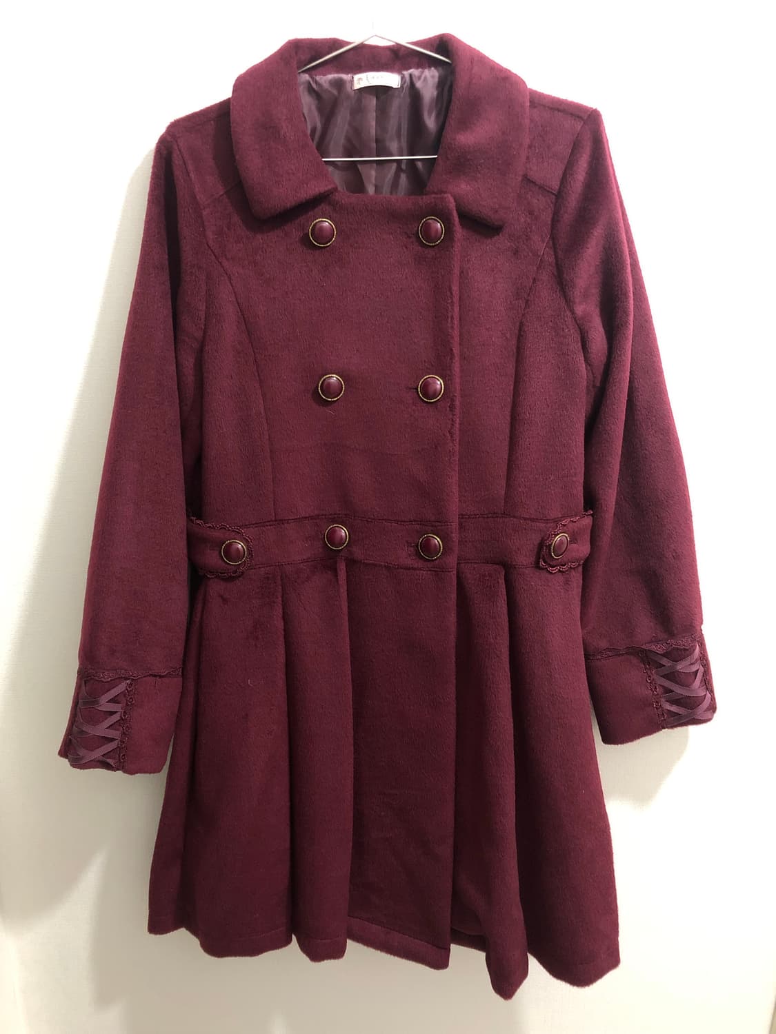 엑시즈팜 버건디 코트 상품이미지1