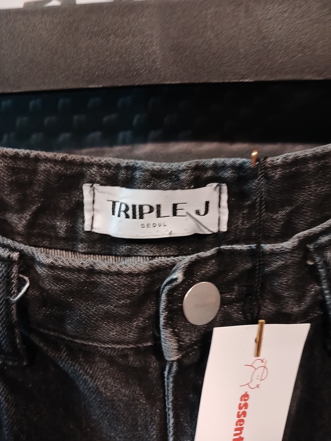 TRIPLE J 데님 팬츠 블랙 상품이미지3