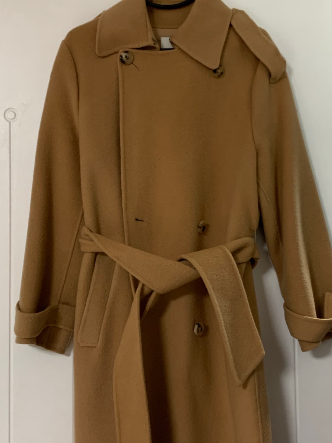 카멜 벨트 롱코트 상품이미지2