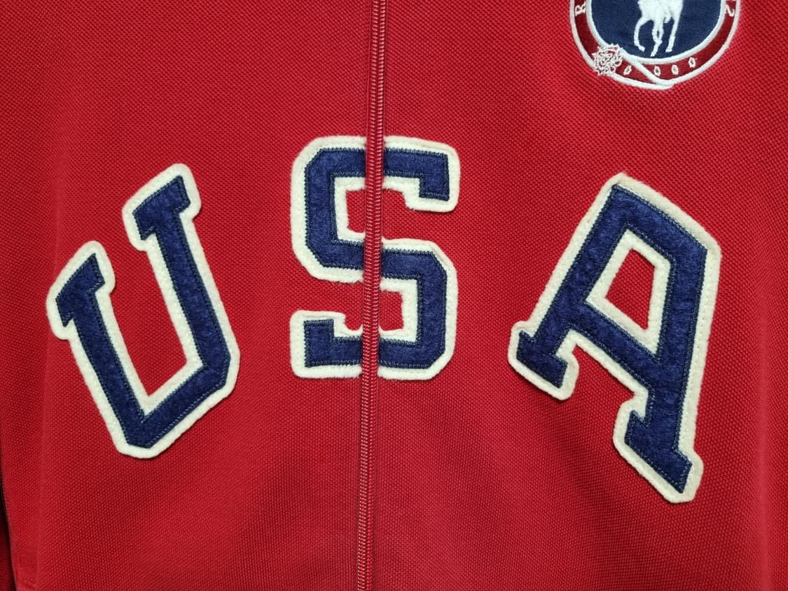 남성 레어 폴로 빈티지 USA 미국 올림픽팀 집업 빅레터링 상품이미지7