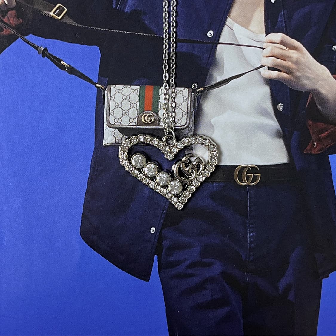 구찌 글리터 하트 글램 목걸이 상품이미지3