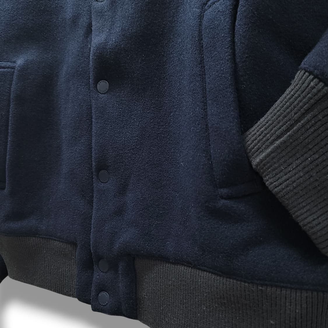 [M] 캉골 네이비 베이직 모+폴리 바시티 자켓 상품이미지7