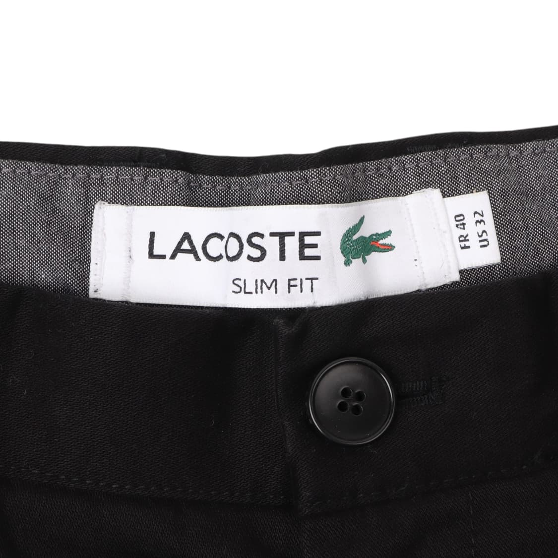 라코스테 블랙 슬림핏 코튼 팬츠 상품이미지8