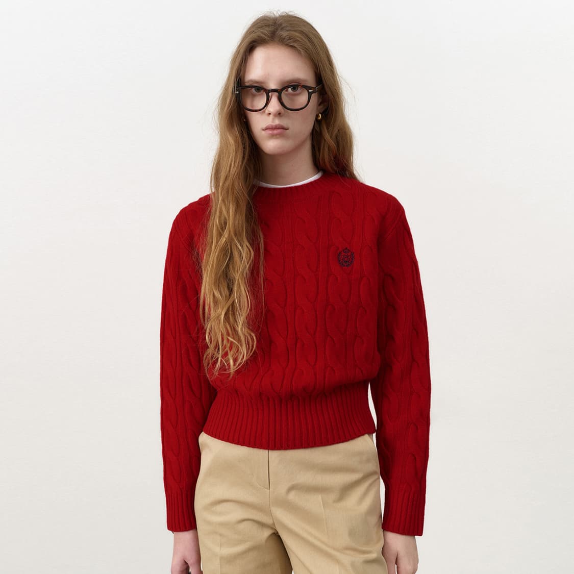 던스트(DUNST) 케이블 크루넥 니트 44 상품이미지1