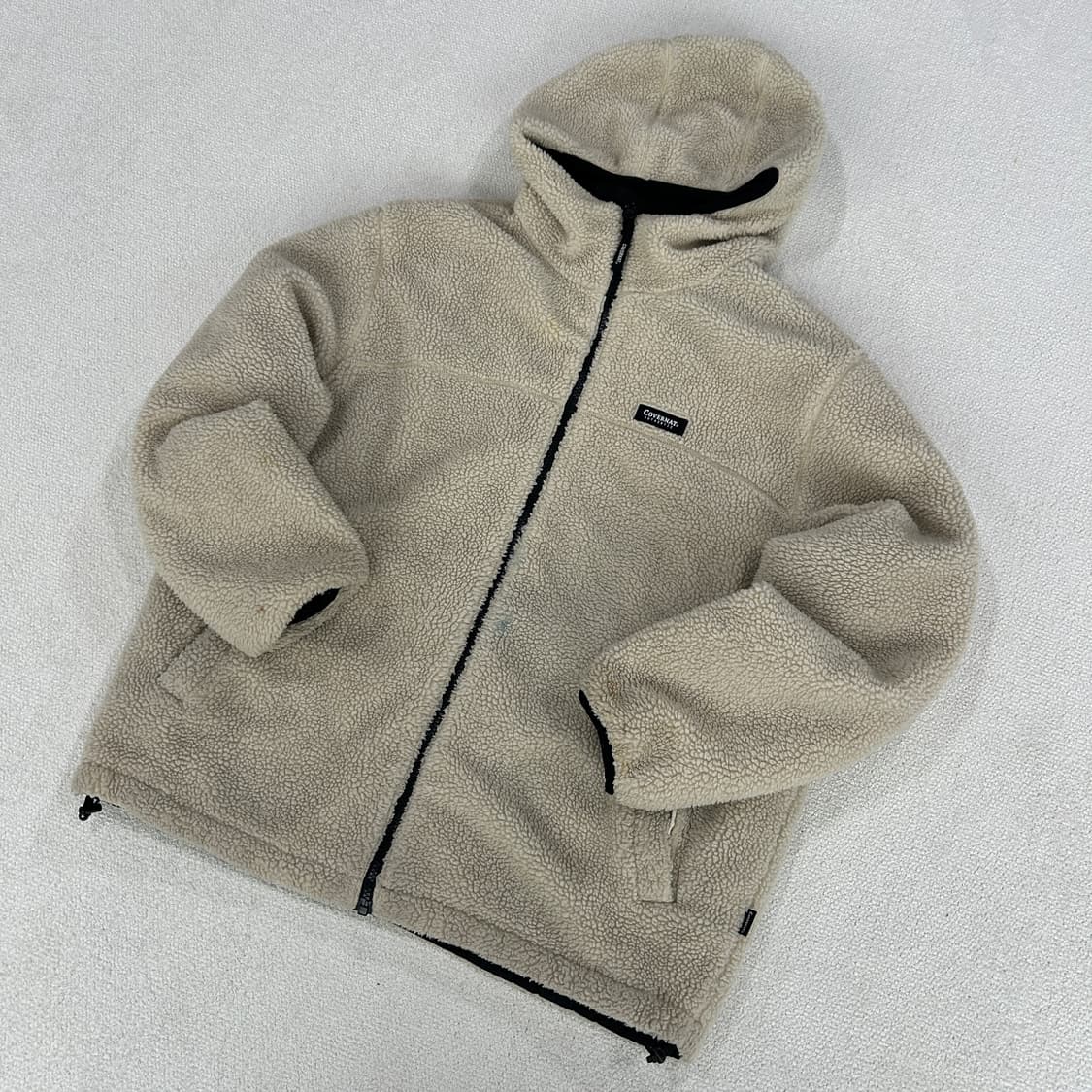 커버낫 후드 패딩 블랙 리버시블 양면 패딩 자켓 100 상품이미지2