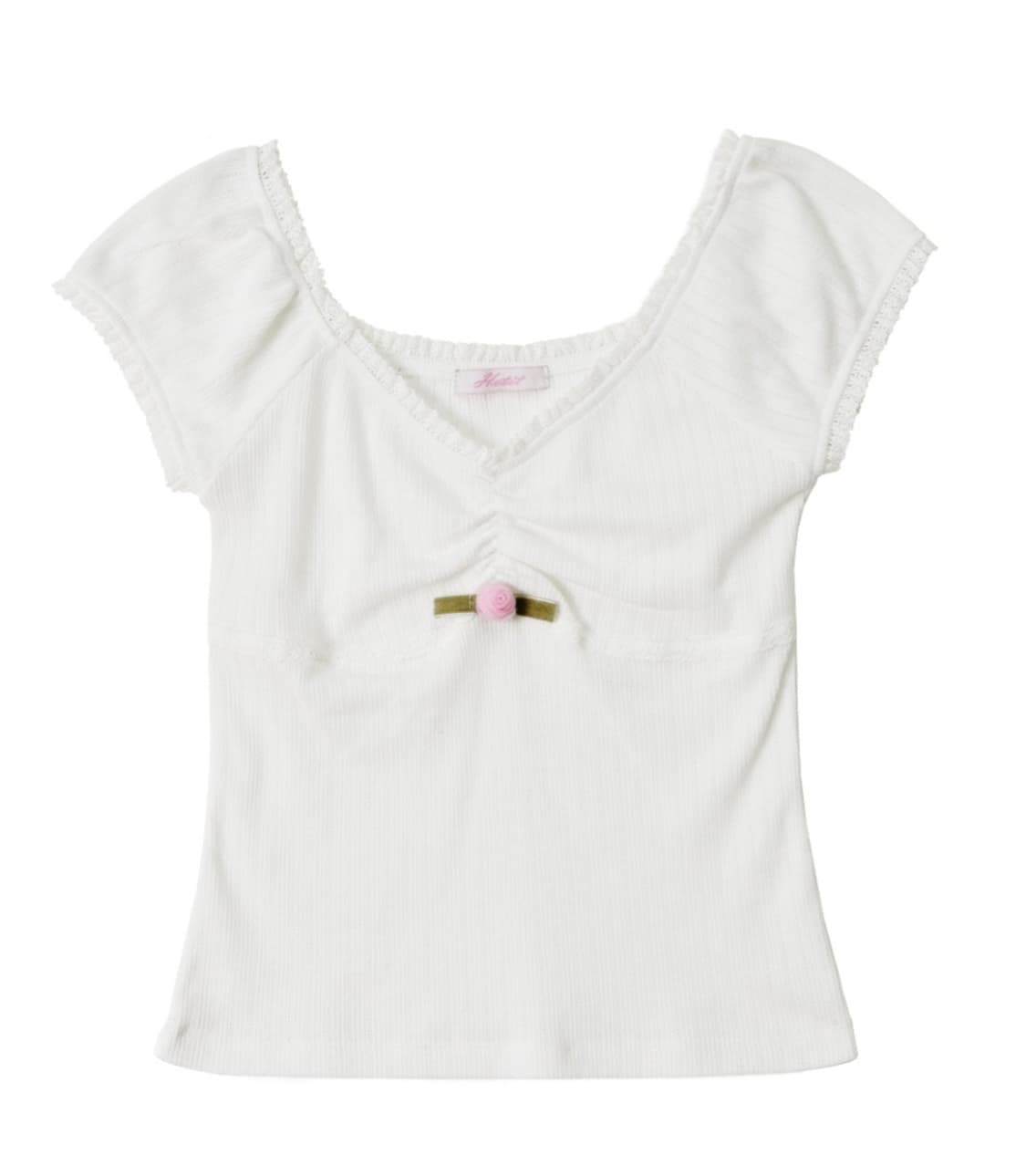 헤티 Hetit Pure Rose Cotton Top (White) 상품이미지1