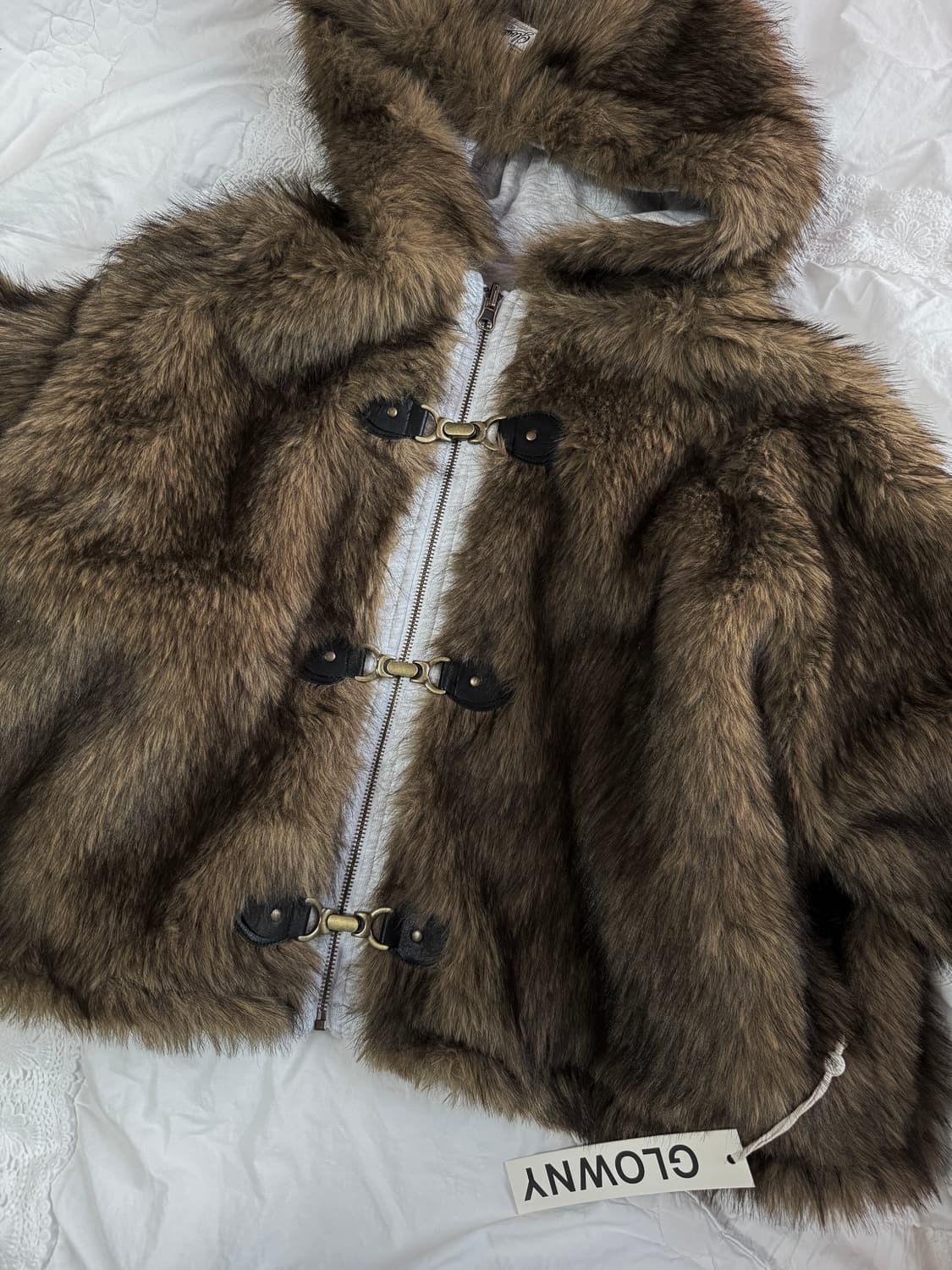 글로니 MOOR REVERSIBLE FUR JACKET (BROWN) 상품이미지5