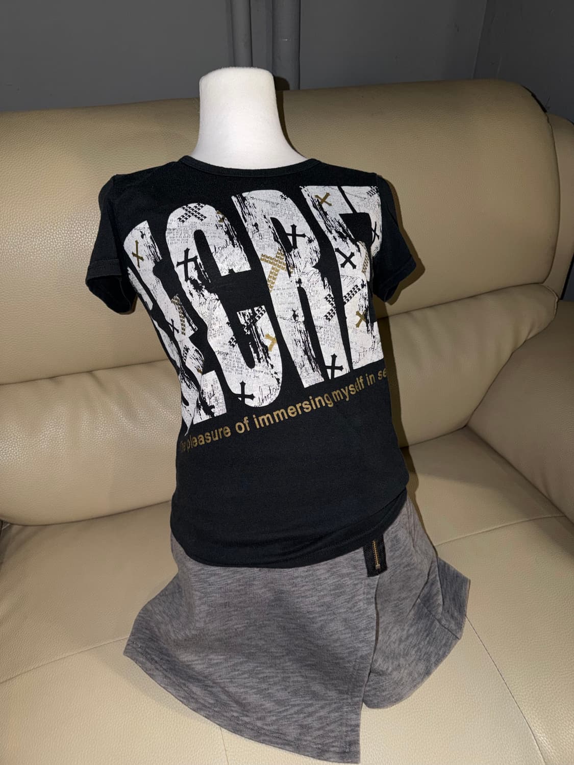 y2k & punk printing detail top 상품이미지1