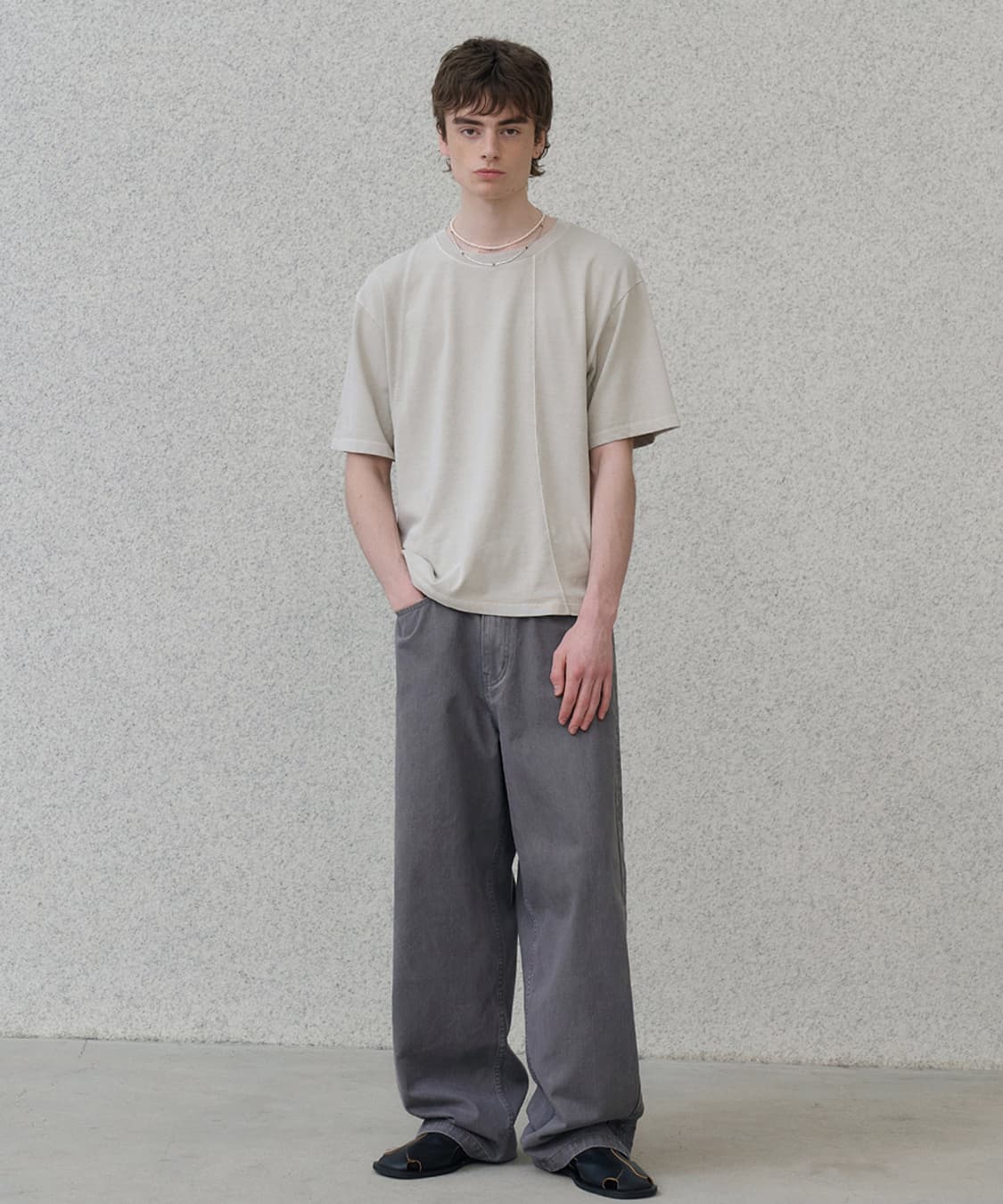 (새상품) 노운 - [25S/S] wide pintuck denim pa 상품이미지8