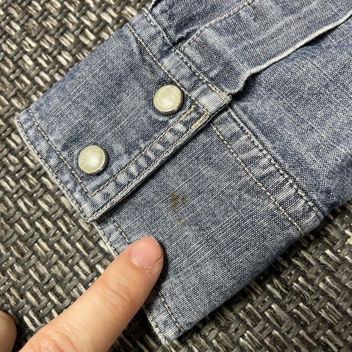 쉐인진스 히든 버튼 데님 웨스턴 M 상품이미지8