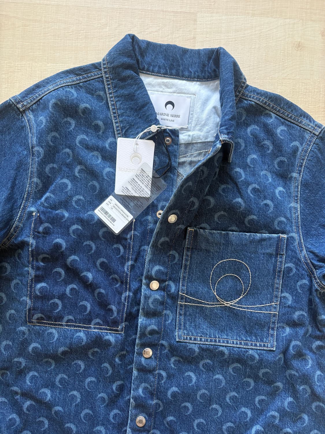 마린세르 데님 셔츠 48 새상품 상품이미지6