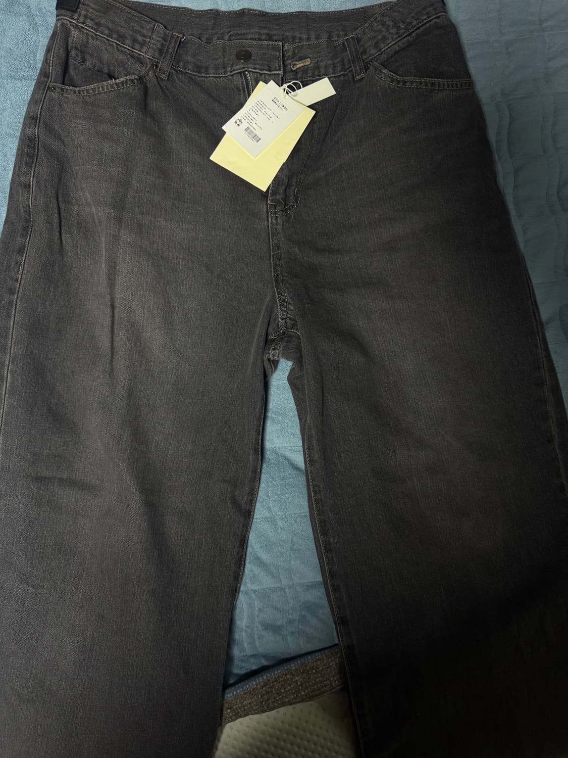 4) 폴리테루 고시마 데님 팬츠 워시드 블랙 상품이미지1