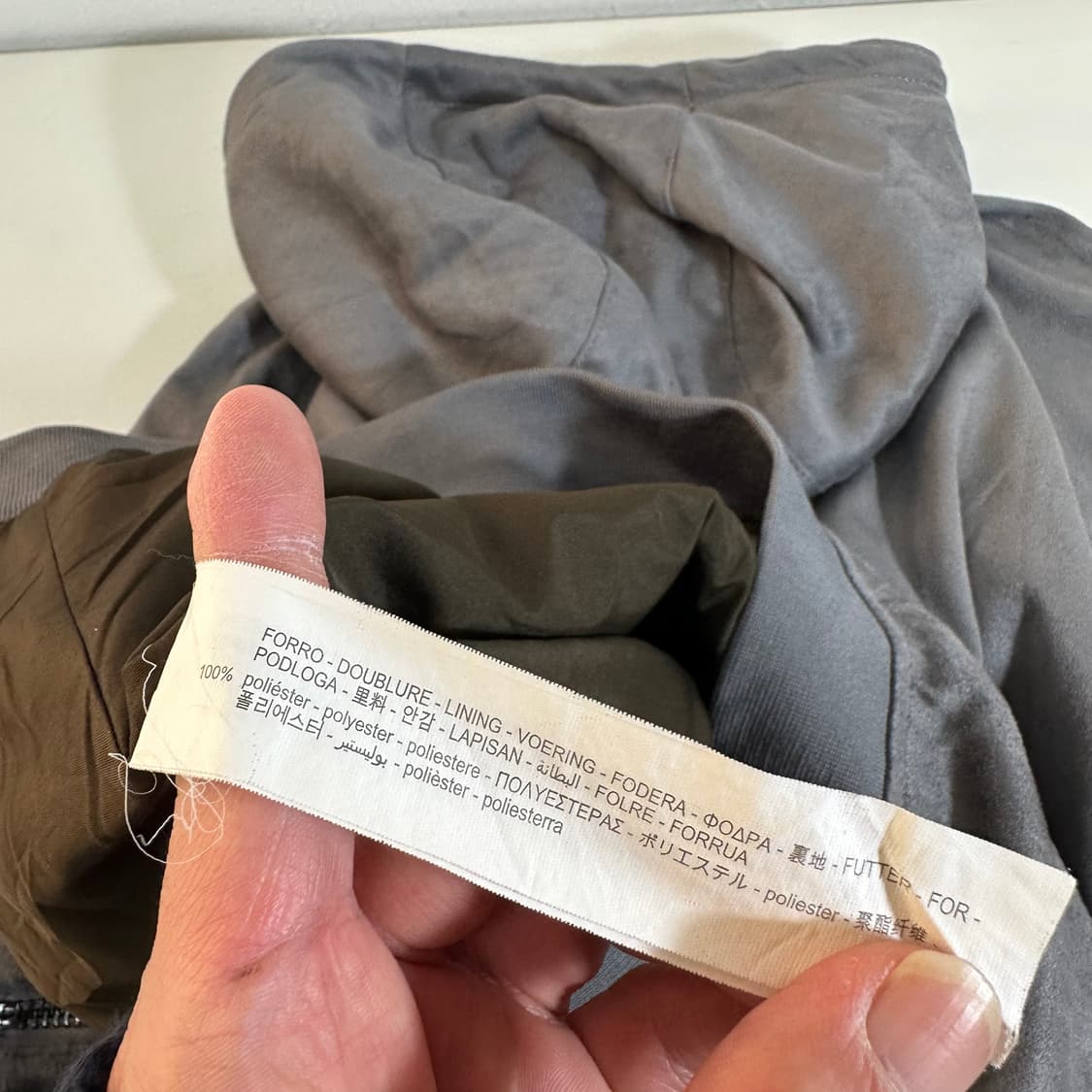 L 자라 다크그레이 스웨이드 후드집업 상품이미지6