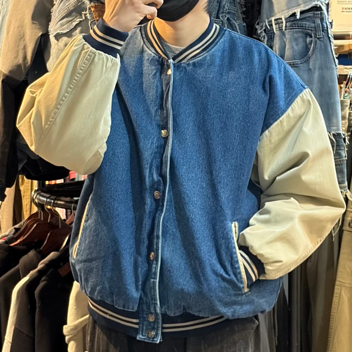 [NO.9] VTG 데님 바시티자켓 상품이미지2