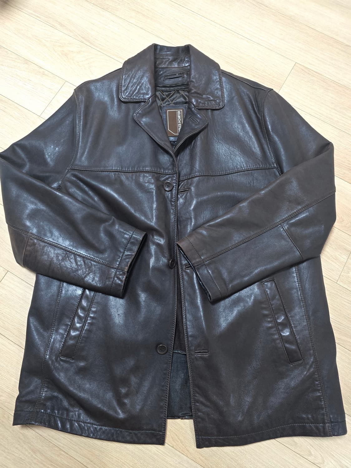 빈티지 다크브라운 양가죽 카코트 L 씬슐레이트 탈착 안감 상품이미지1