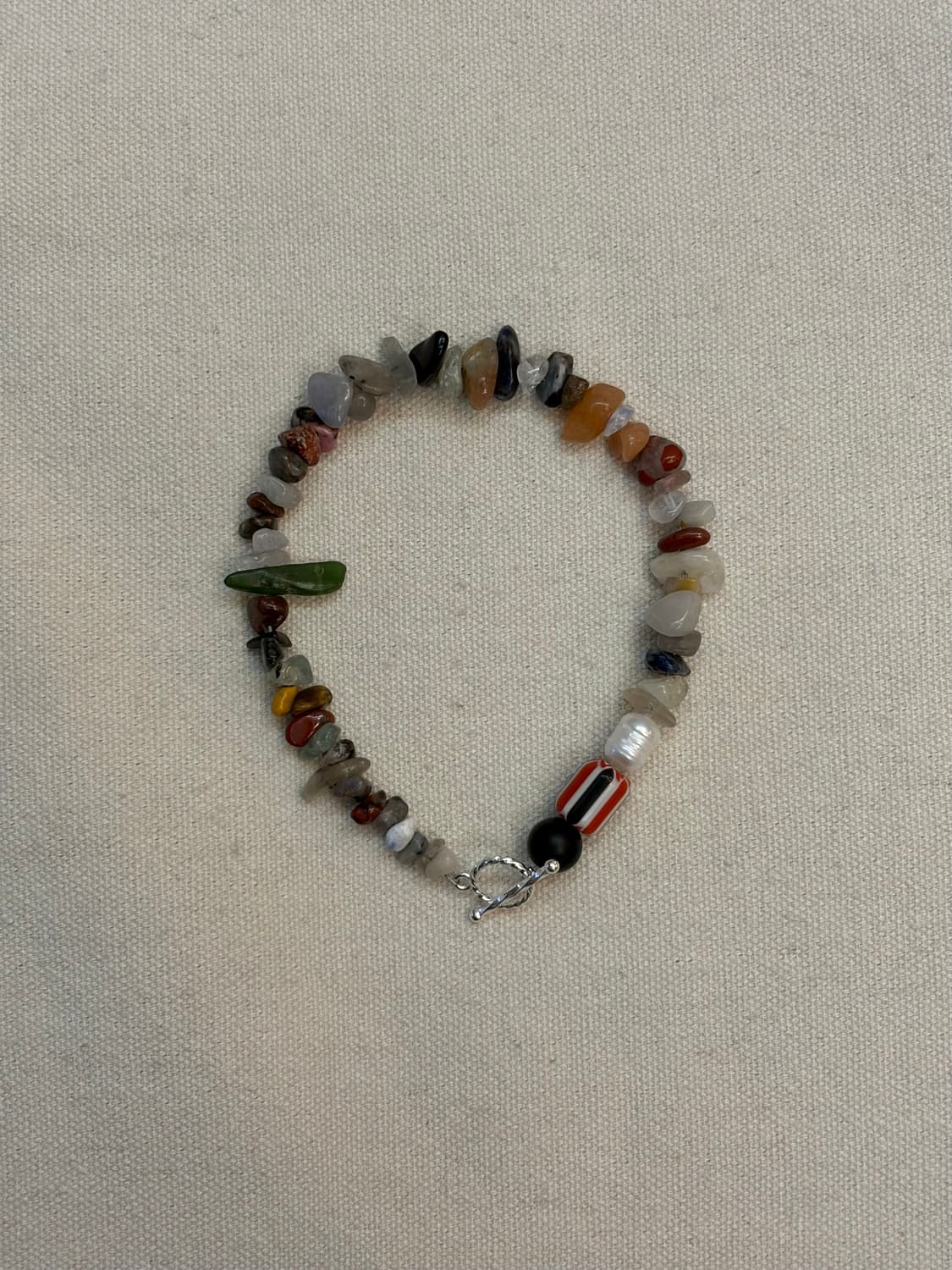 🌿 믹스 젬스톤 칩 브레이슬릿 상품이미지1