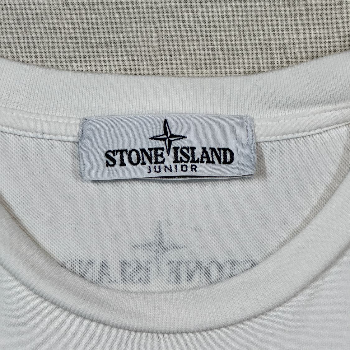 S) 스톤아일랜드 화이트 로고 반팔 티셔츠 주니어 상품이미지6