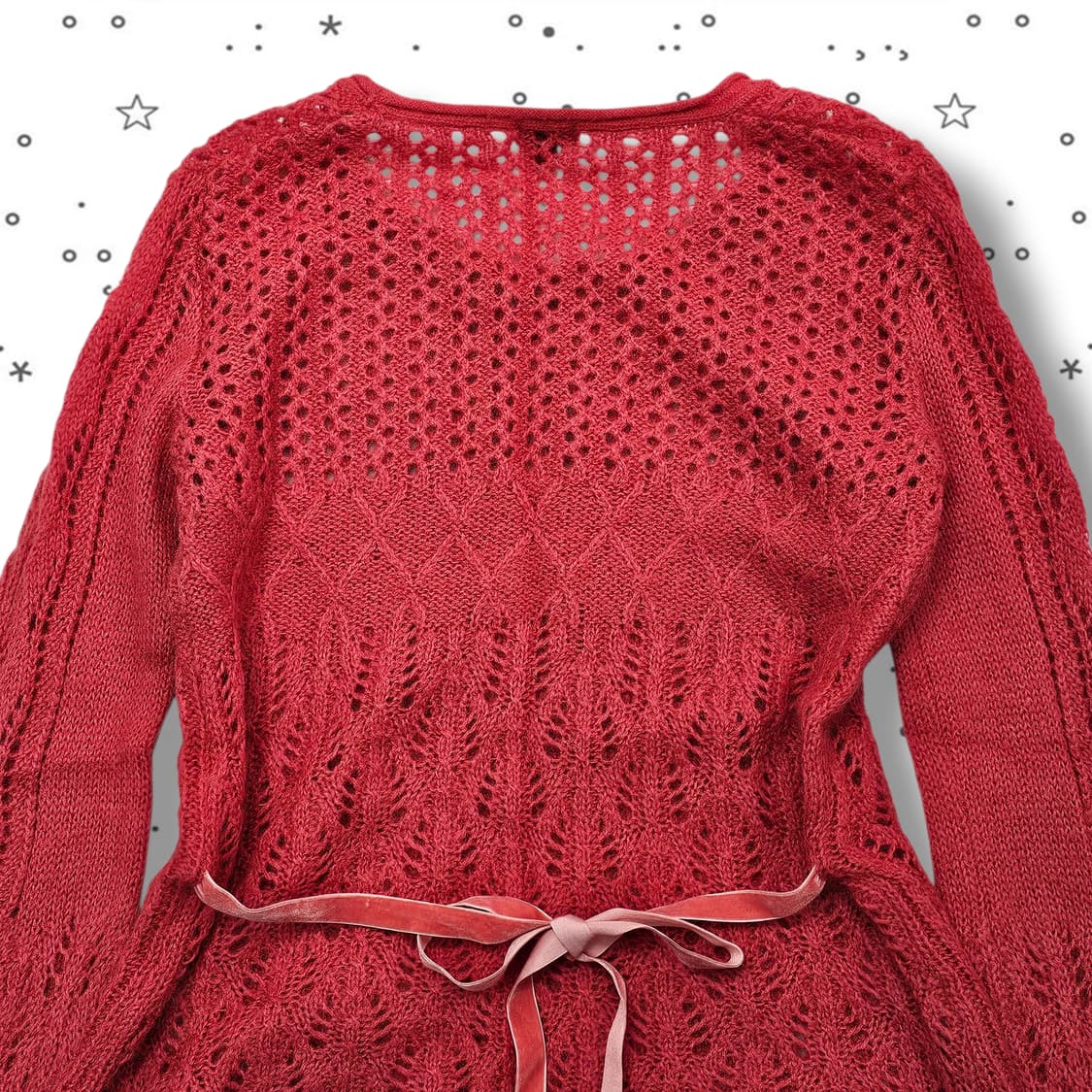 90 TBJ JEANS 벨벳 리본 울 니트 상품이미지7