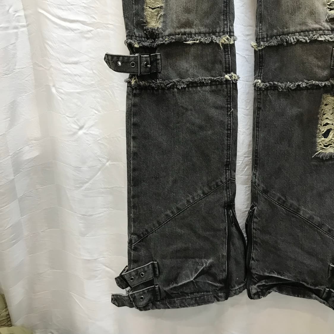 Black Baccara 블랙바카라 고스펑크 데미지 팬츠 상품이미지5