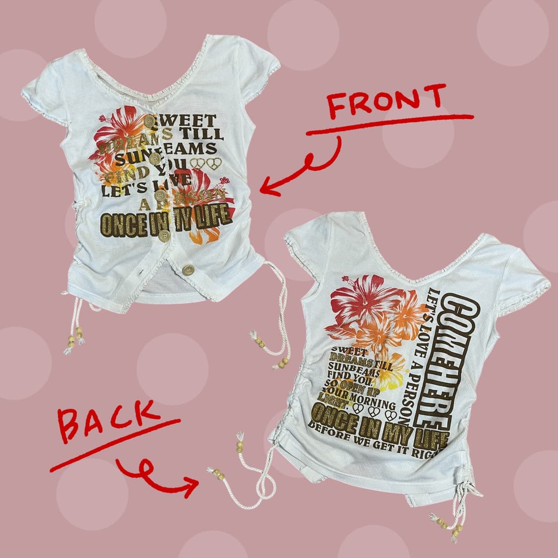 빈티지 트로피컬 프린팅 레이스 블라우스 상품이미지5