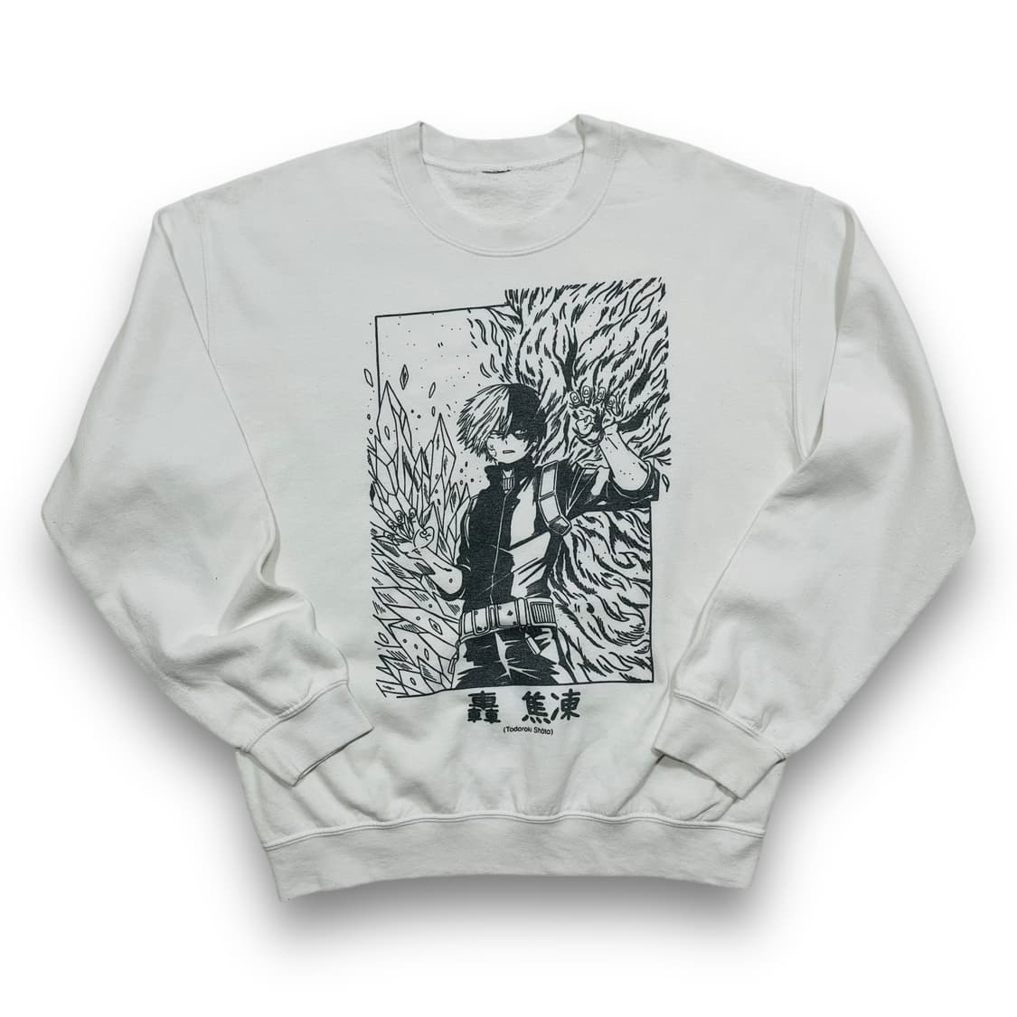 나의 히어로 아카데미아 “토도로키 쇼토” 화이트 맨투맨 상품이미지1