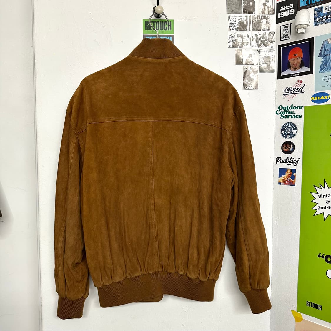 90’s 염소가죽 스웨이드 블루종 상품이미지10