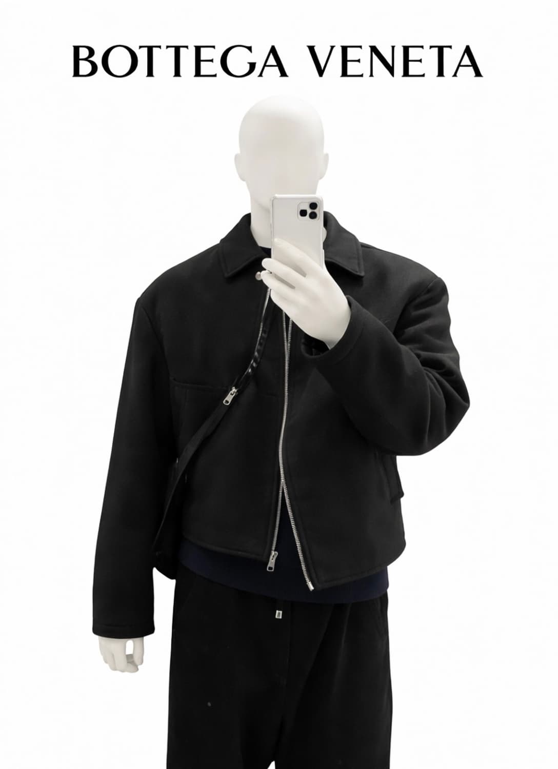 보테가 베네타 자카드 울집업블루종(50) 시착3회 상품이미지1