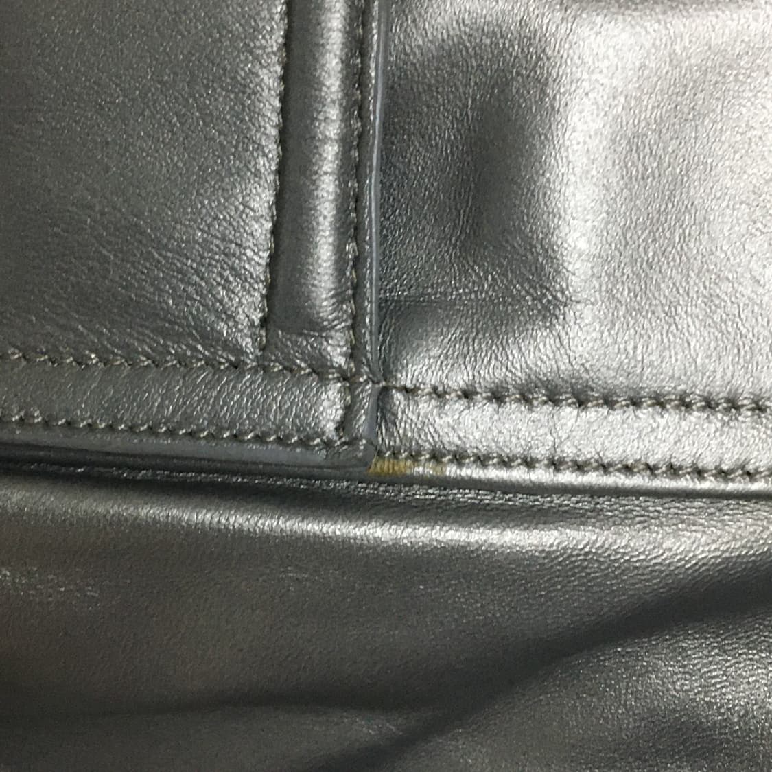 Y2K 무드 실버 레더 숄더백 상품이미지6