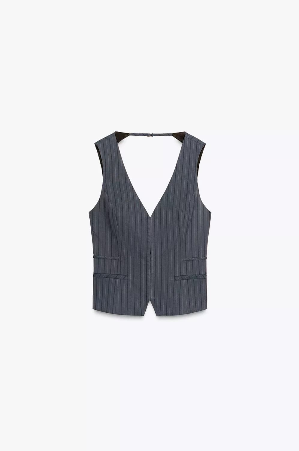 자라 핀 스트라이프 베스트 탑 XS 상품이미지2