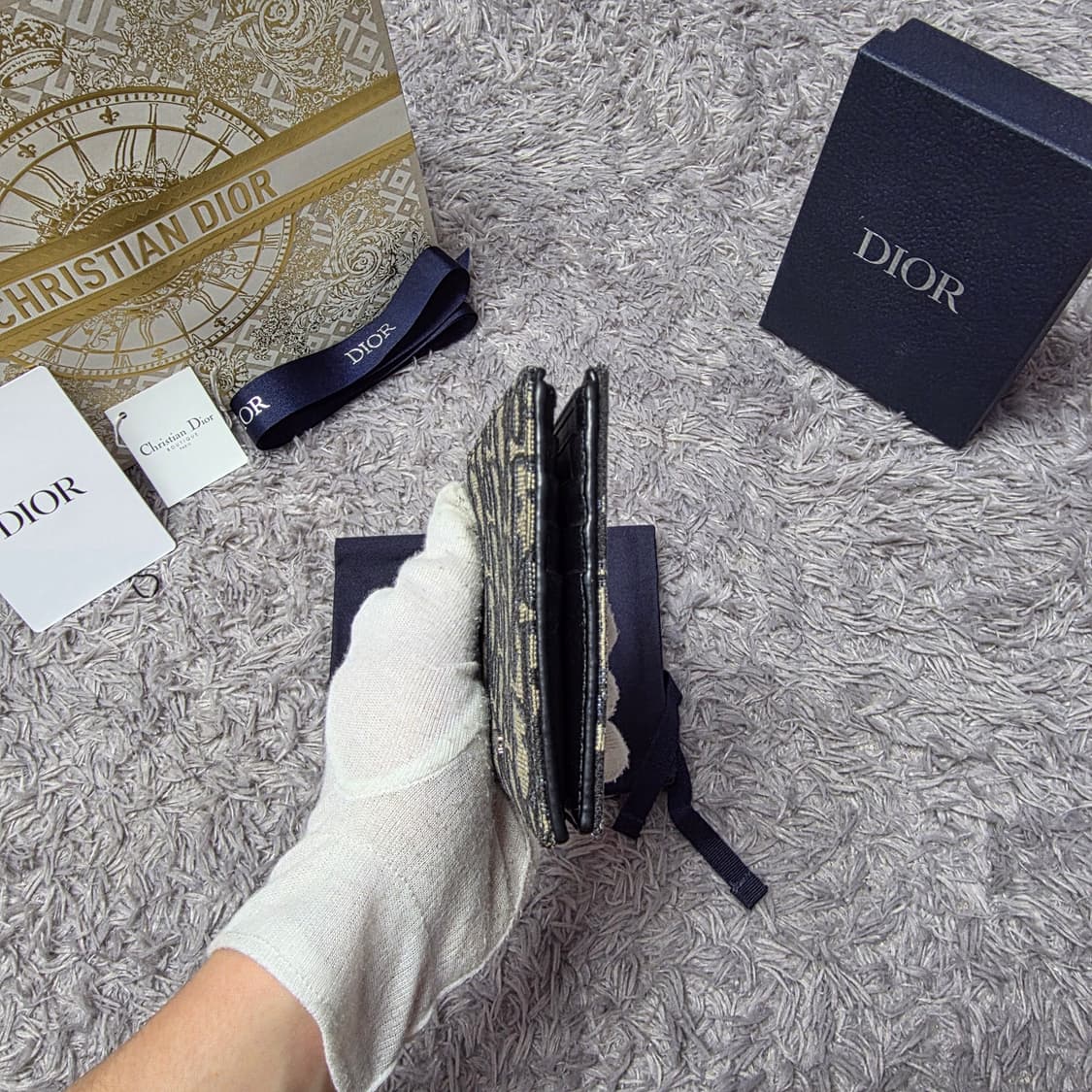{클로젯}[24ss][크림 제품]디올 오블리크 반지갑 상품이미지9