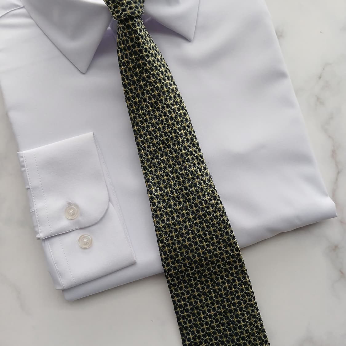 아쿠아스큐텀 실크 도트 자카드 넥타이 8.7cm A+등급 A18574
 상품이미지5