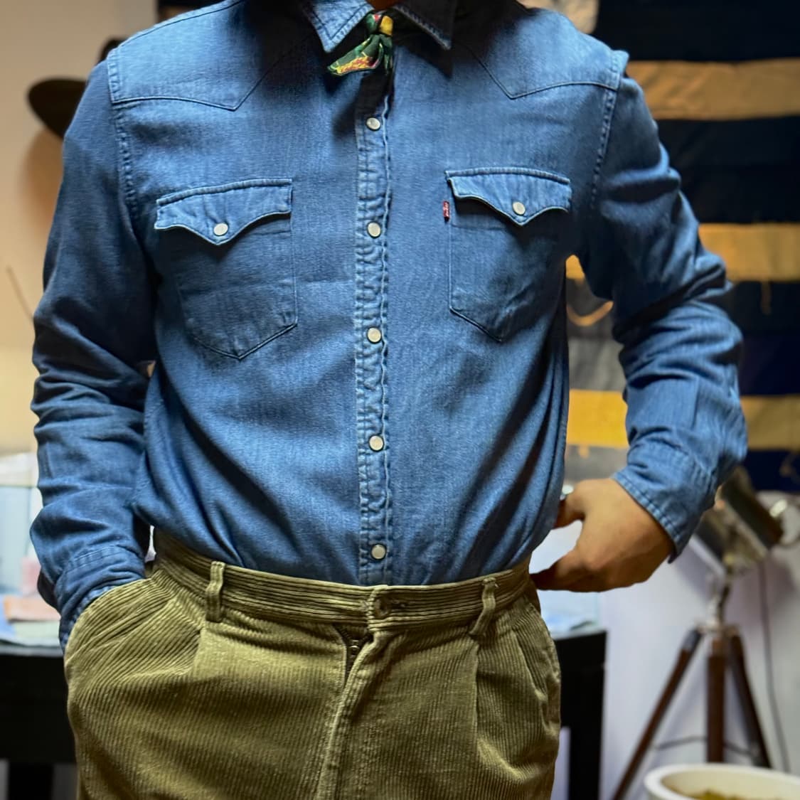 리바이스 데님 웨스턴 셔츠 L 상품이미지8