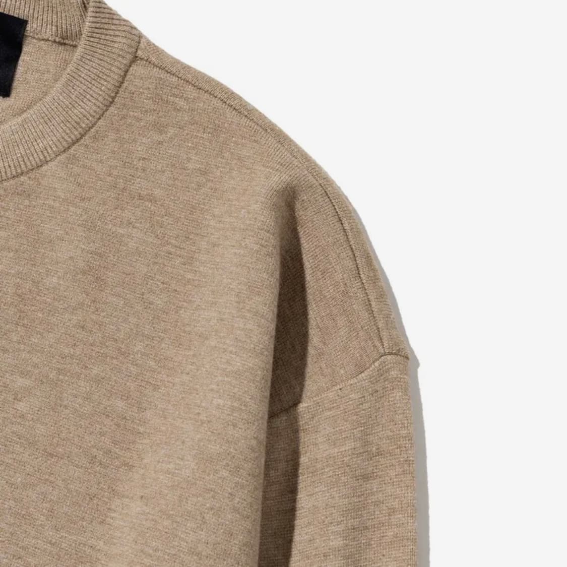 니티드/ 비스코스 워셔블 라운드 니트 베이지/ XL 상품이미지6