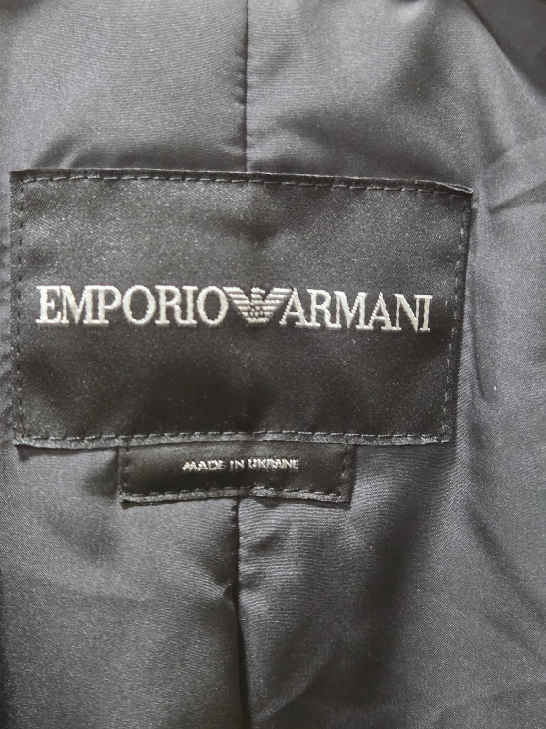 아르마니 비대칭 가죽 코트 상품이미지4