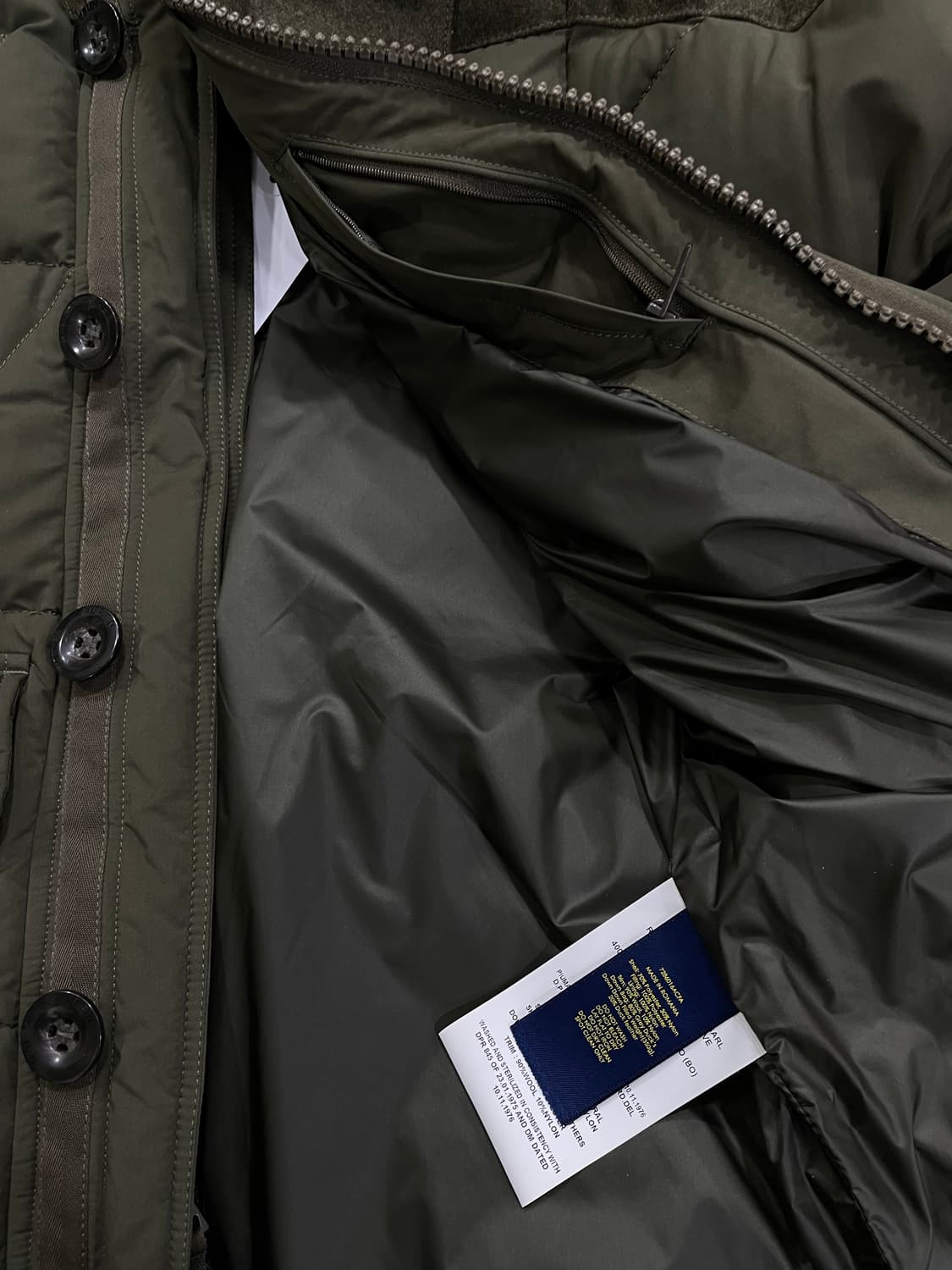 폴로랄프로렌/카키 덕다운 헤비파카(95) 상품이미지9