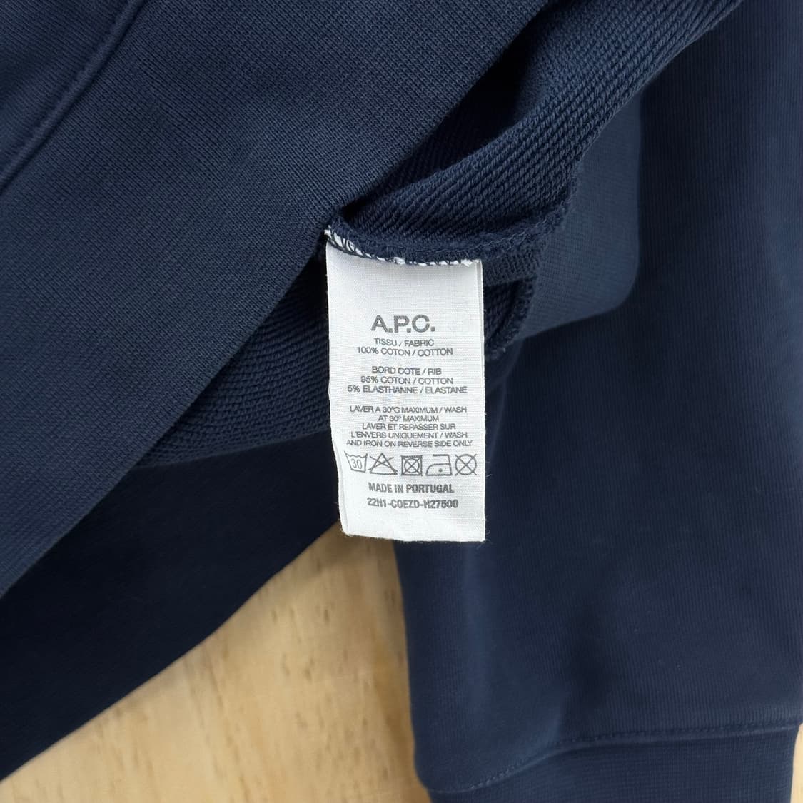 아페쎄 A.P.C 파리 네이비 맨투맨 L 상품이미지4