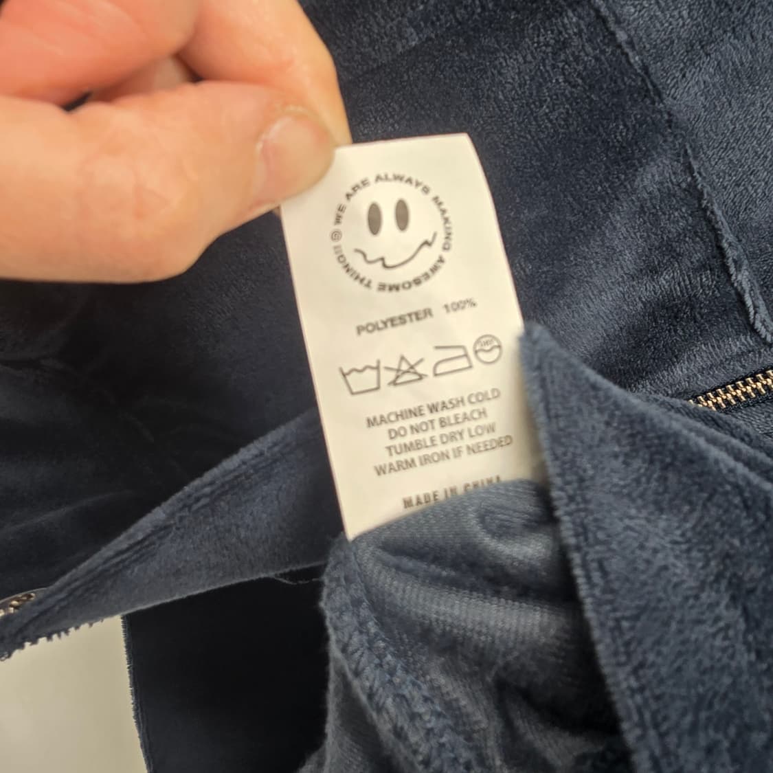 오드스튜디오 ODSD 벨벳 트레이닝 상의 네이비 L 상품이미지5