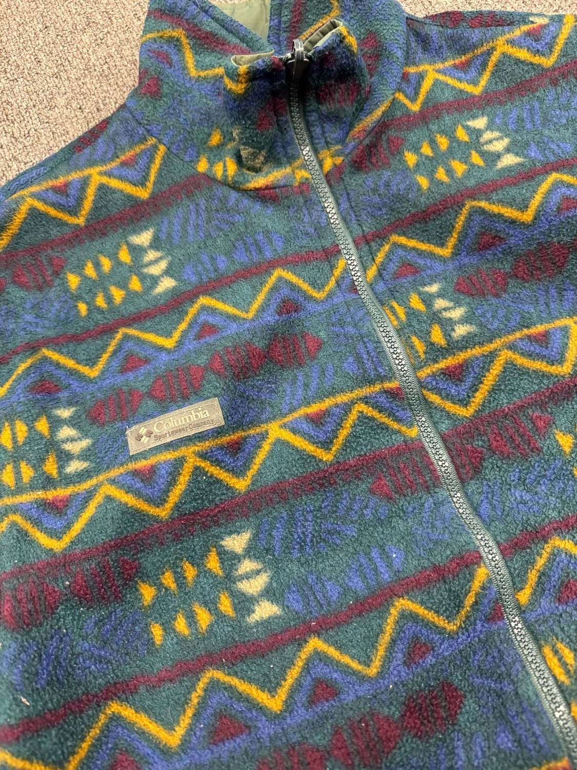 M)콜롬비아 빈티지 리버시블 아즈텍 패턴 플리스 베스트 상품이미지3