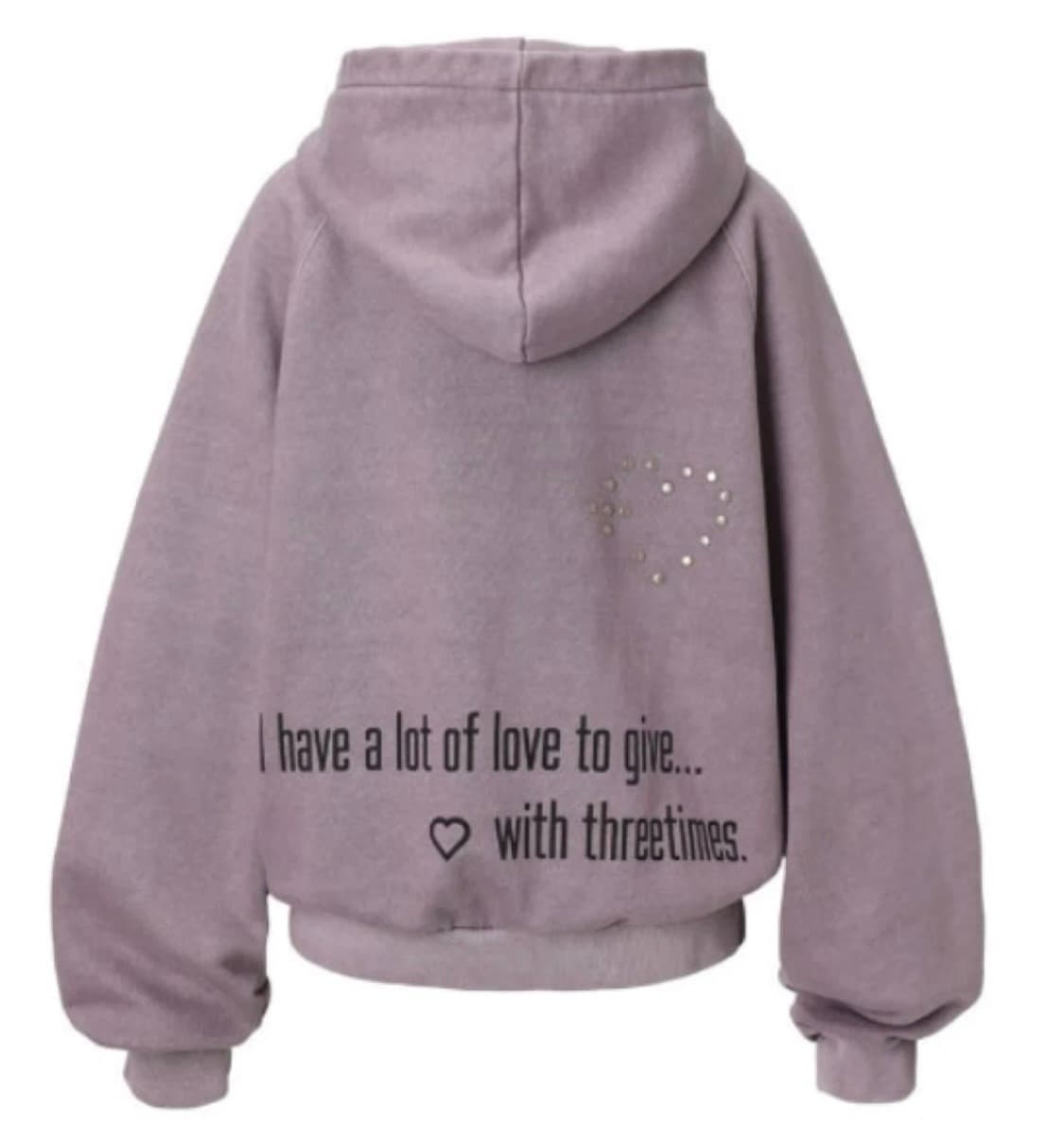 쓰리타임즈 미드나잇 스터드 후드집업 상품이미지2