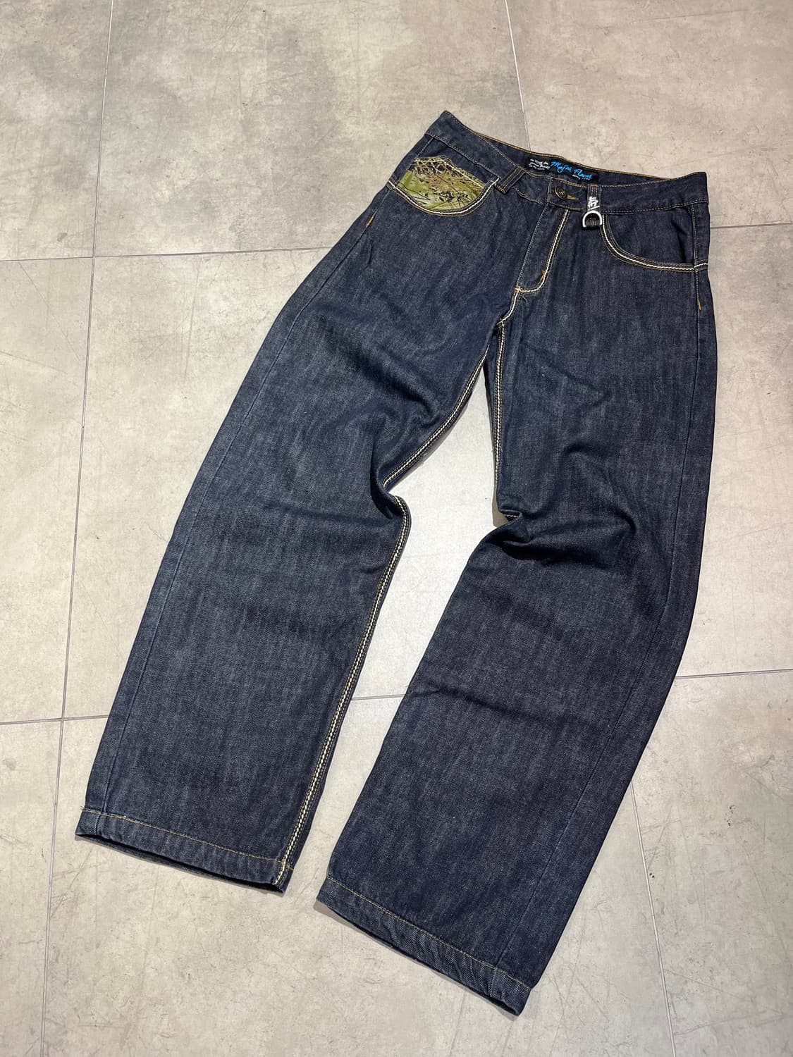 마자 플라바 카모 자수 올드스쿨 데님팬츠 상품이미지2