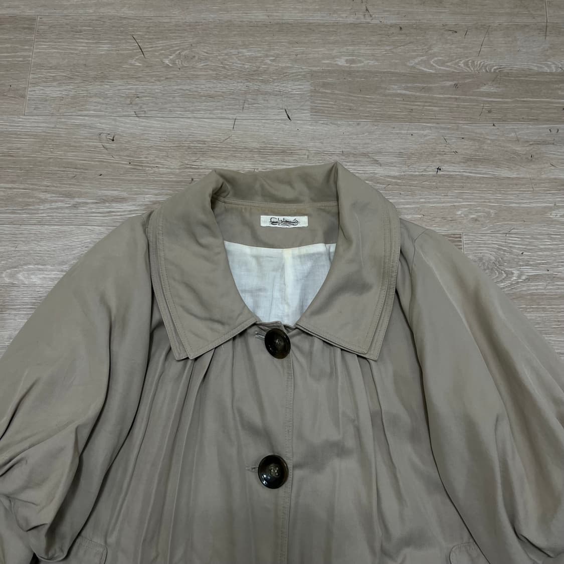 끌로에 여성 셔링 벌룬 싱글 트렌치코트 [베이지] S/90 상품이미지2