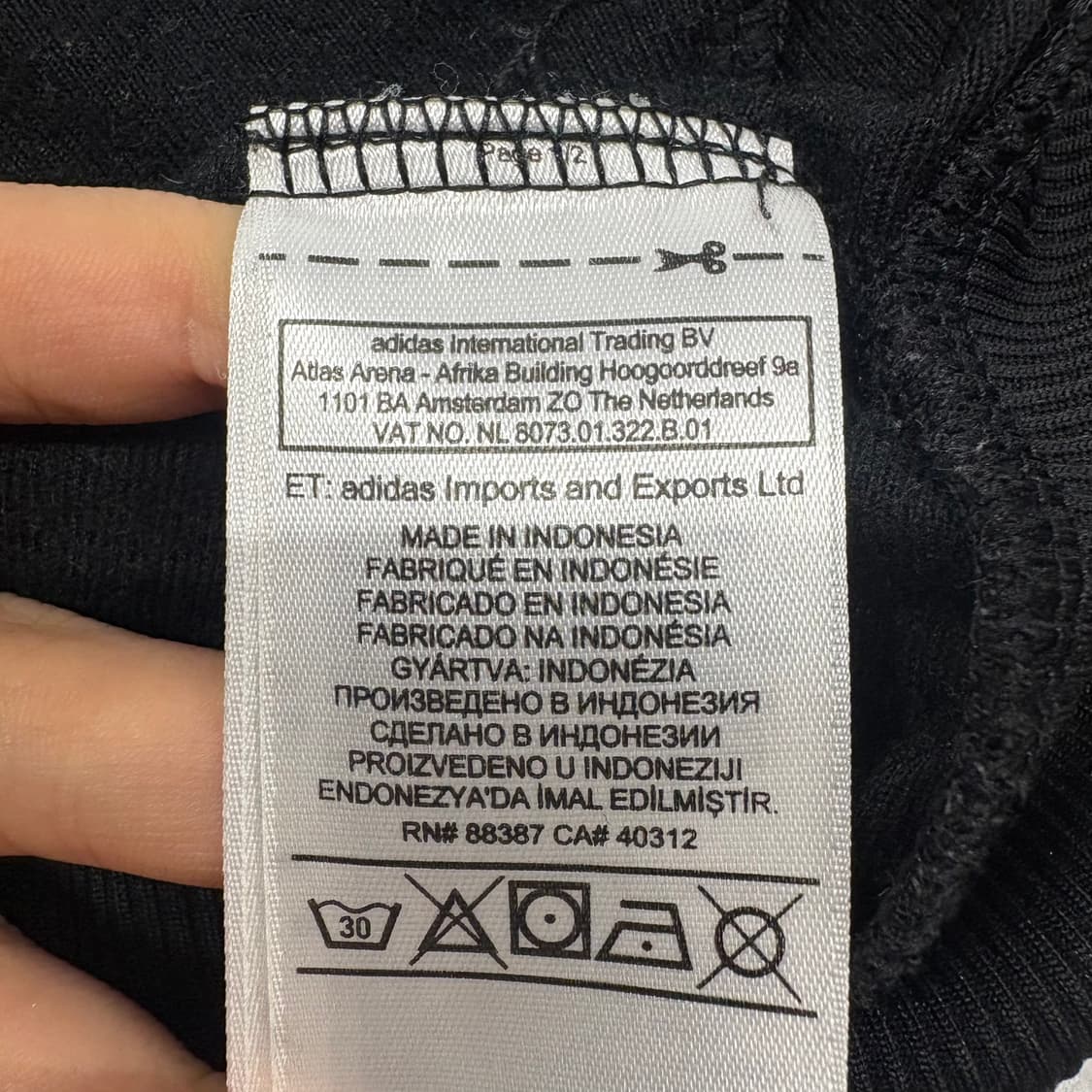 [정품] 아디다스 올드스쿨 블랙 져지 후드집업 b19 상품이미지8