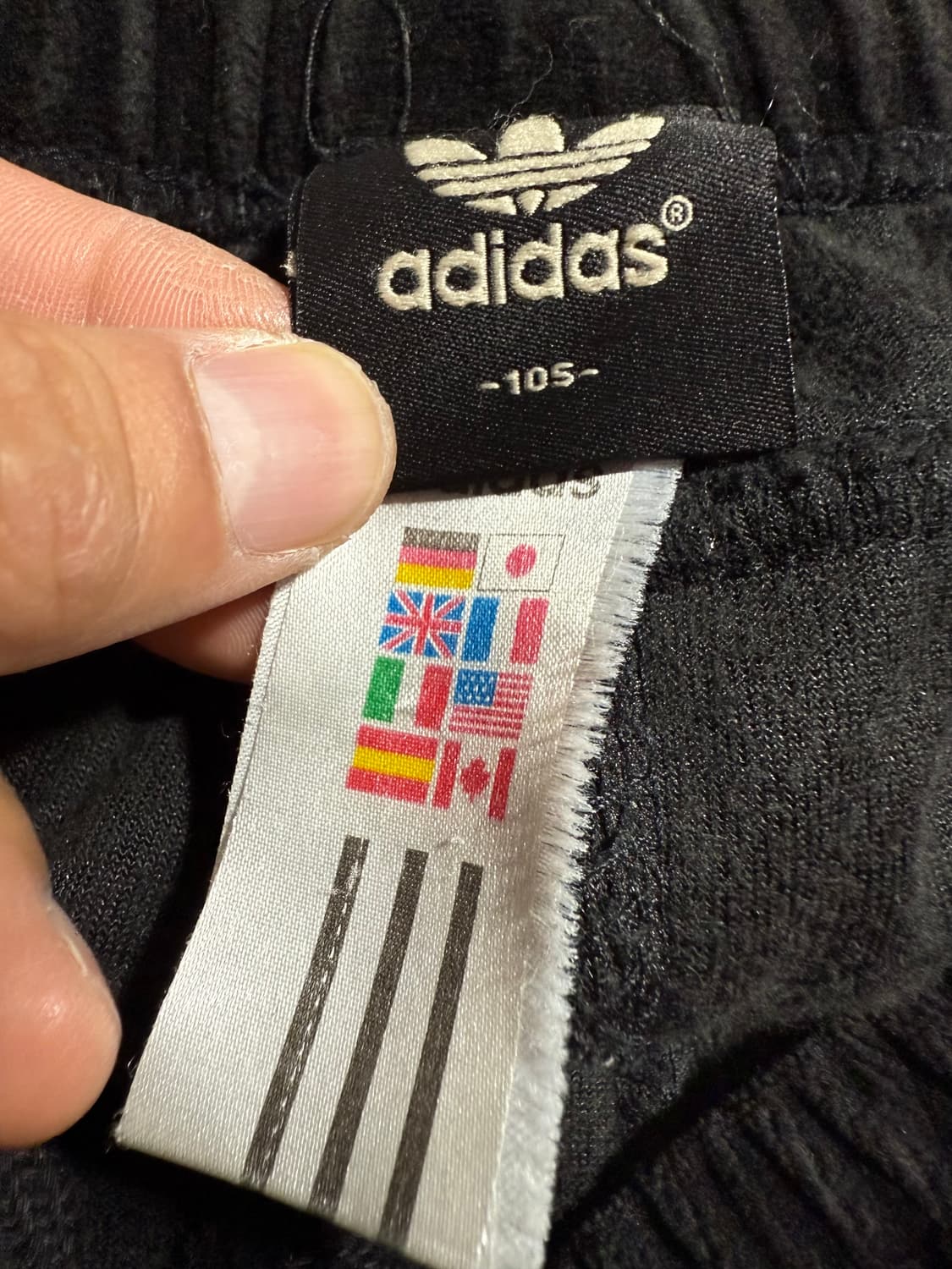 아디다스 블랙벨벳 골드삼선 와이드 트랙팬츠 105 상품이미지8