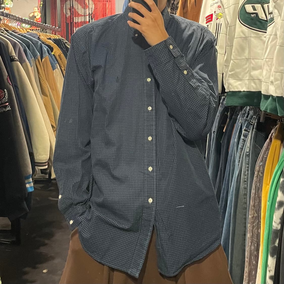 [IM] Polo 폴로 딥블루 체크 긴팔셔츠 상품이미지2