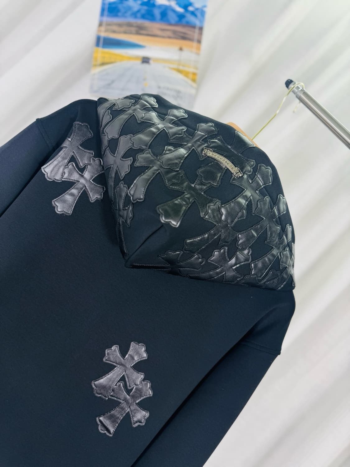 크롬하츠 레더 패치 후드집업 상품이미지6