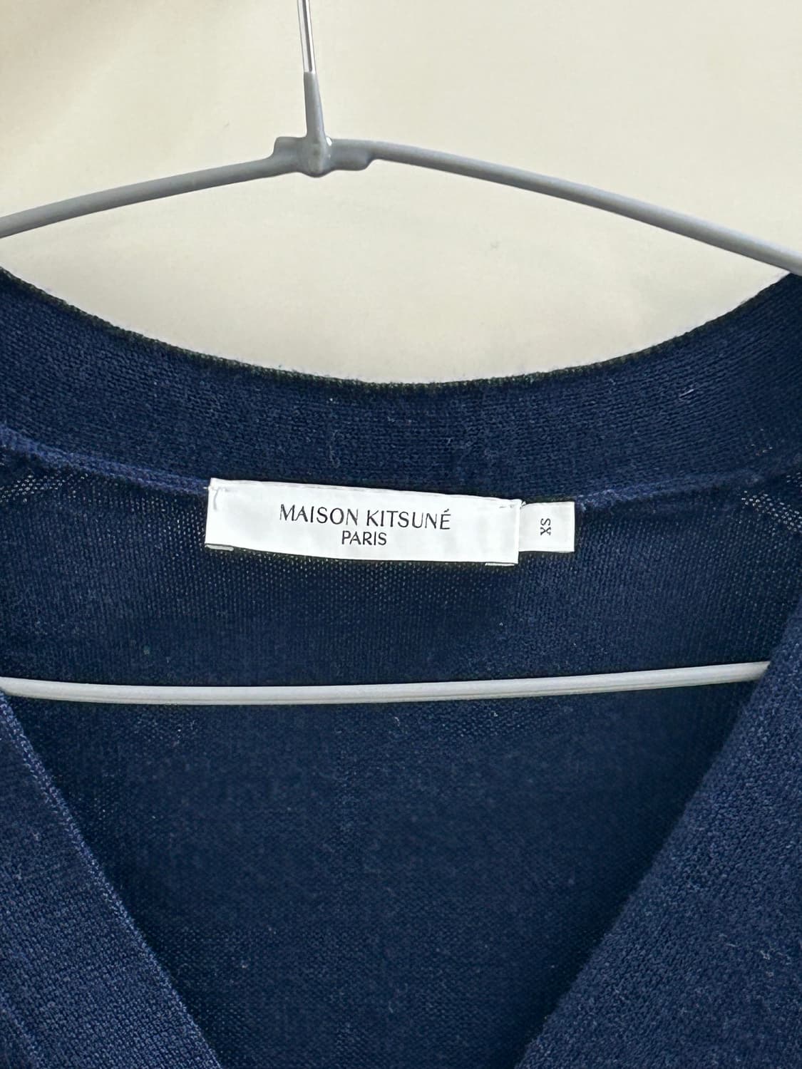 Maisonkitsune 메종키츠네 네이비 트리컬러 폭스 패치 울 니트 상품이미지2