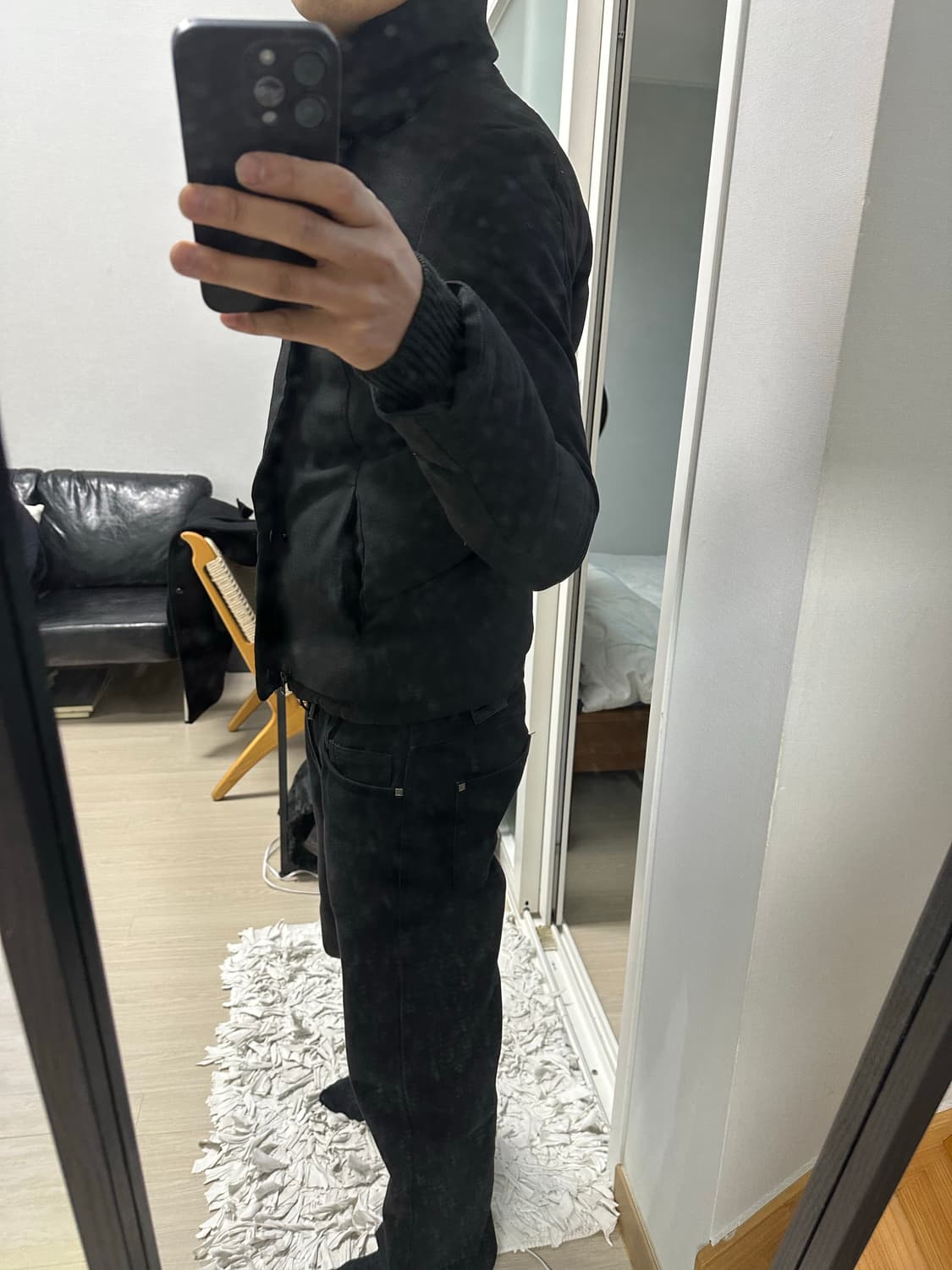 더 비르디안느 블랙 패딩 사이즈 2 상품이미지7