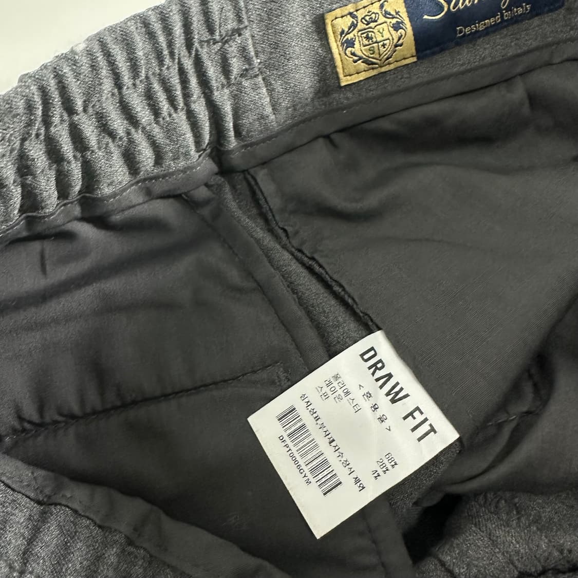 M 드로우핏 진그레이 와이드 테이퍼드핏 투턱 슬랙스 상품이미지2